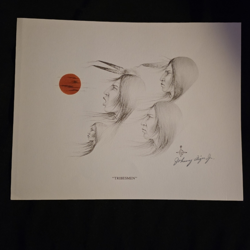 “Tribesmen” by Johnny Tiger Jr. – Signed Print – $150